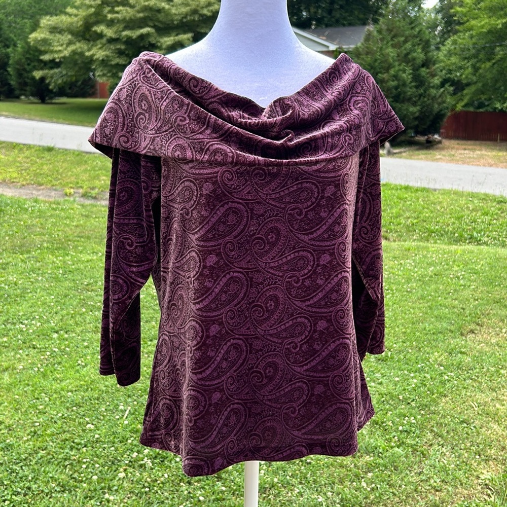 Large New York & Company Purple Skirt Set